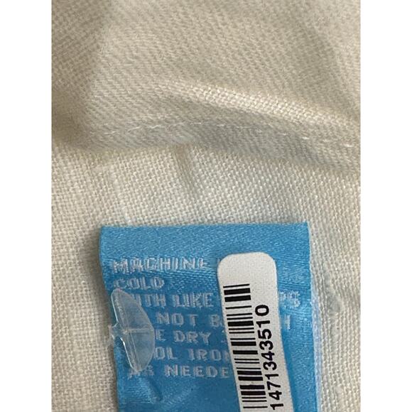 J. McLaughlin Fallon Blouse 100% Linen Off White Button Closure Accents Casual S - Picture 7 of 11